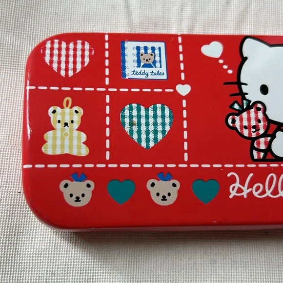 🖤1994 Hello Kitty Metal Pencil Case by Sanrio - Picture 7 of 16
